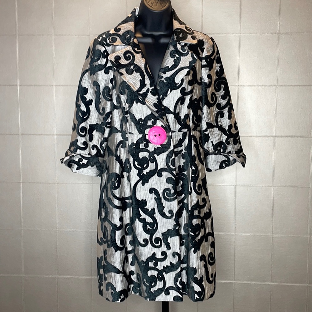 [3 Sisters] - Pleated Jacquard Jacket
